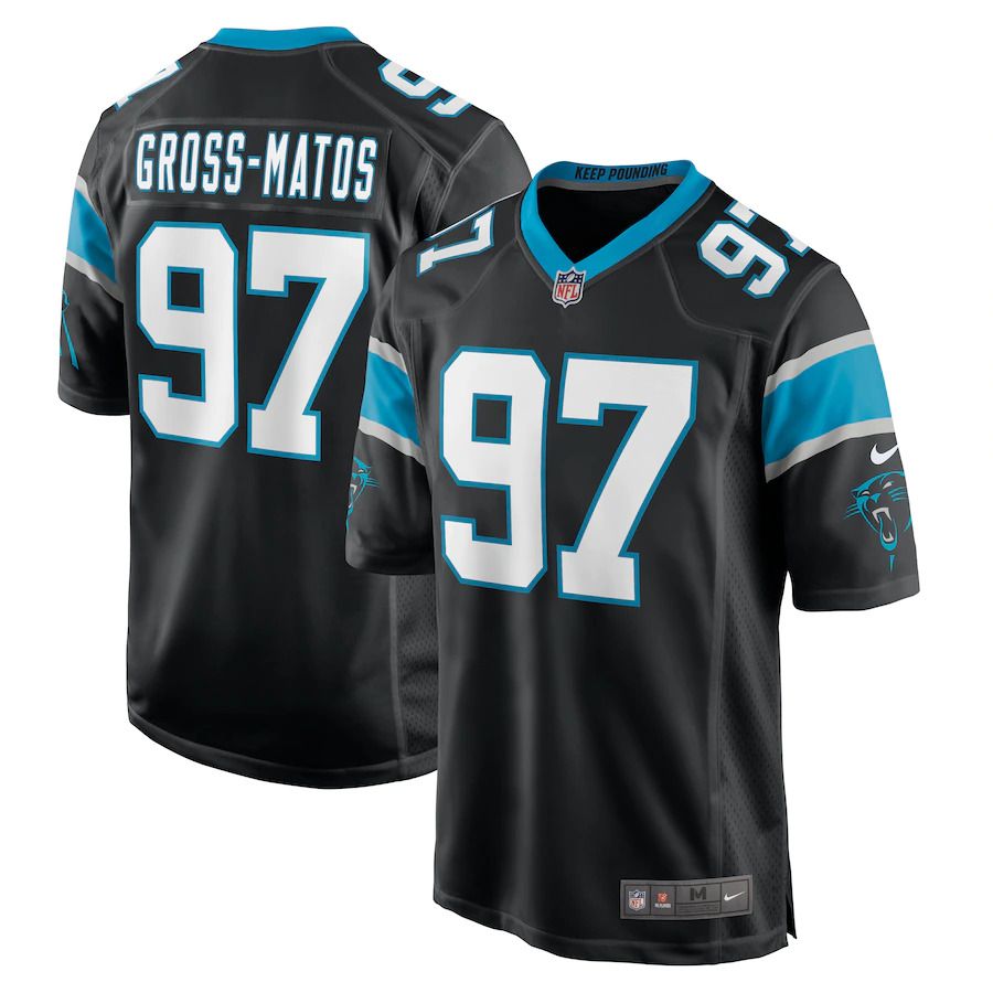 Men Carolina Panthers #97 Yetur Gross Matos Nike Black Player Game NFL Jersey->carolina panthers->NFL Jersey